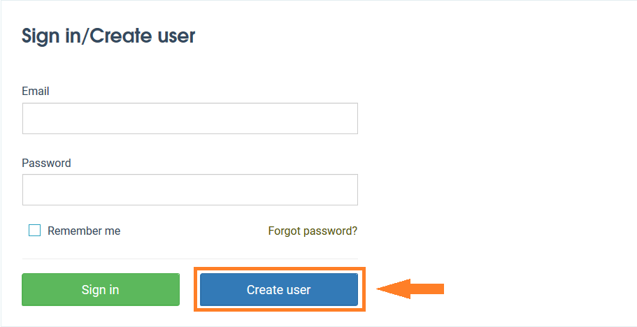 login page